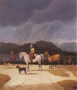 Wilhelm von Kobell Riders at the Tegernsee oil painting picture wholesale
